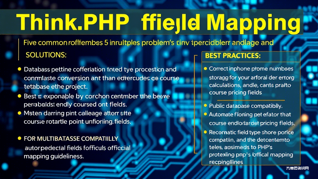 ThinkPHP模型字段类型映射常见错误怎么解决，如何优化数据库性能？