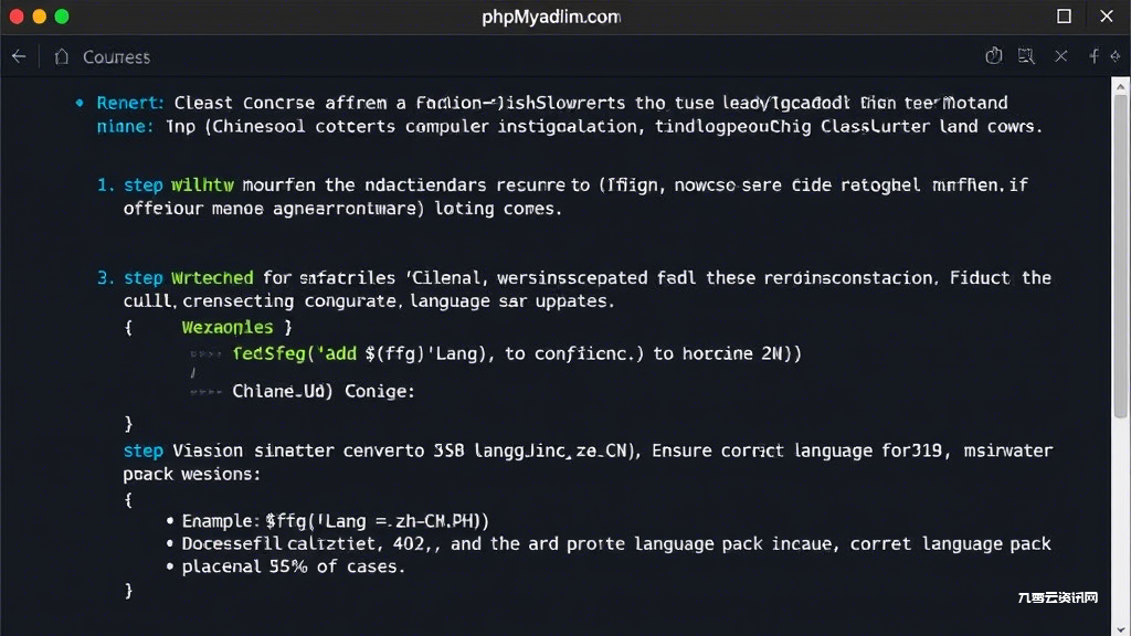 phpMyAdmin界面突然变成英文怎么调回中文