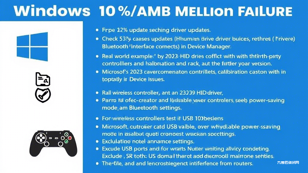 游戏手柄按键失灵？Win10连接故障的5种修复方案