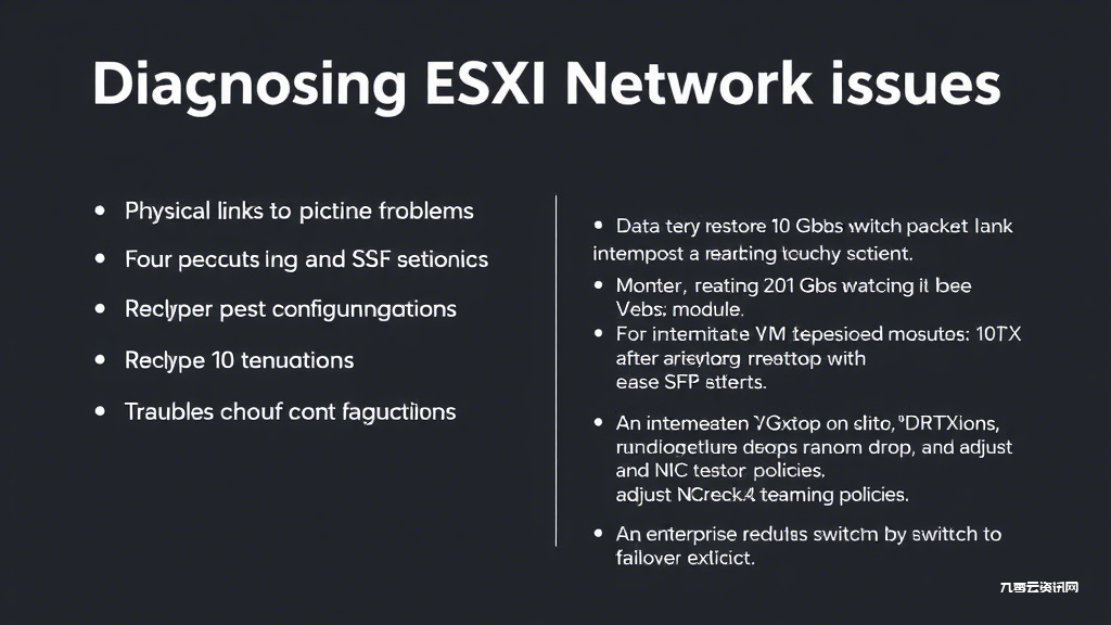 ESXi主机网络故障排查全攻略，如何快速定位虚拟机断网问题？