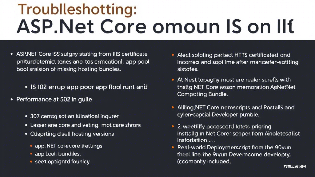 IIS部署ASP.NET Core应用遇到502错误怎么办？